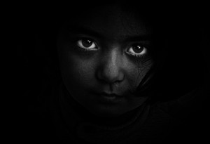 sad girl in dark