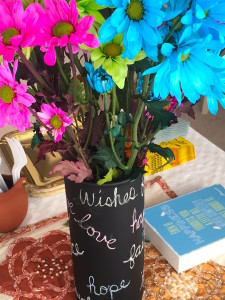 pink party vase